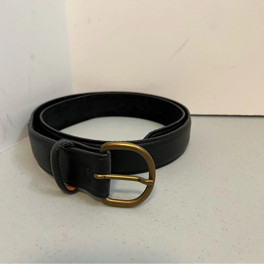 Tony Lama Brown Leather Western Belt 38 Mens Brass Buckle Cowboy Workwear 1.5